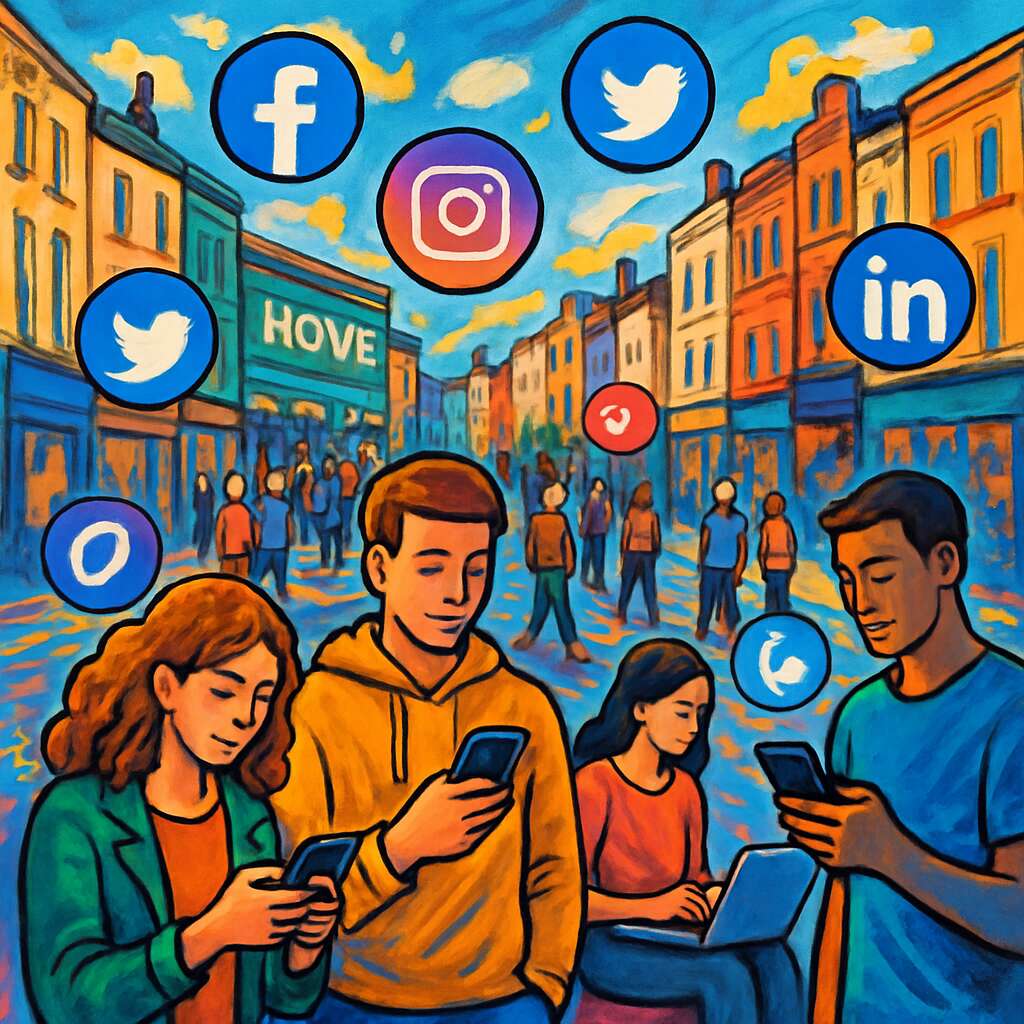Social Media Services in	Hove (town and urban area)