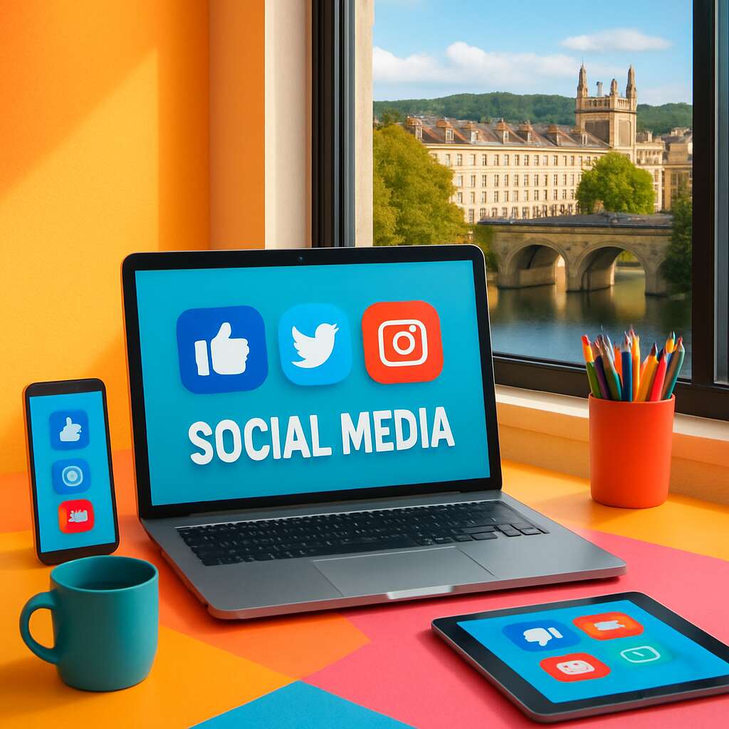 Social Media Services in	Bath and North East Somerset (unitary authority)