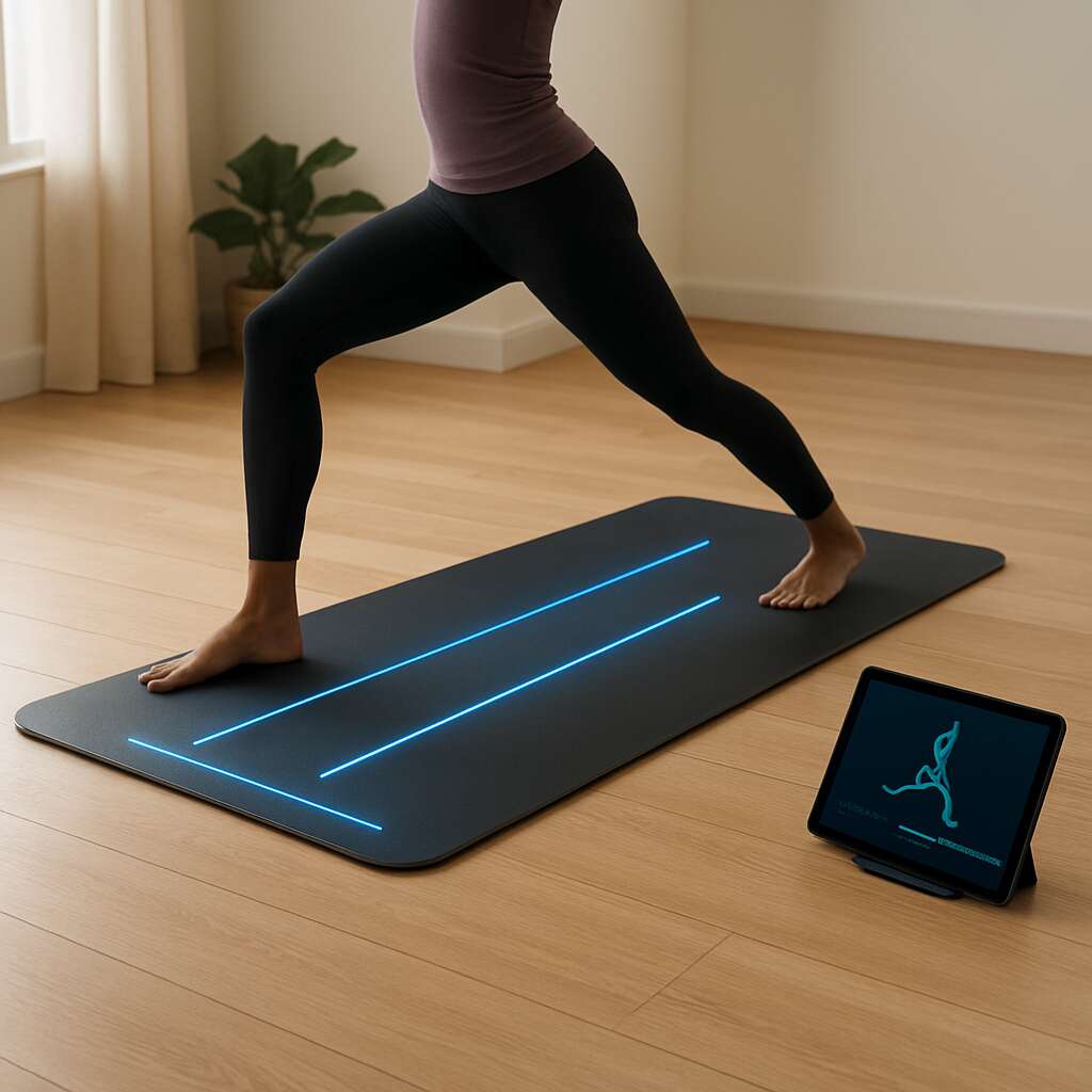 Smart yoga mats with posture sensors