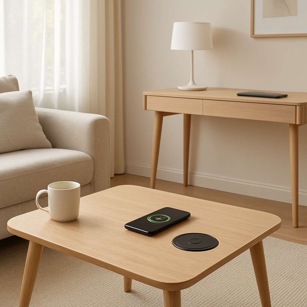 Wireless charging furniture (tables, desks, lamps)