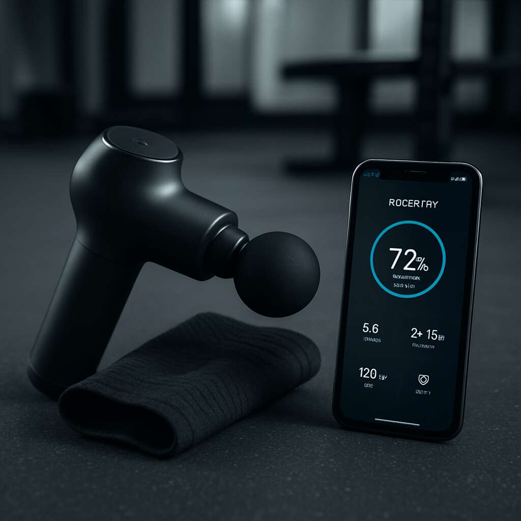 Connected recovery tools (percussion guns, compression sleeves)