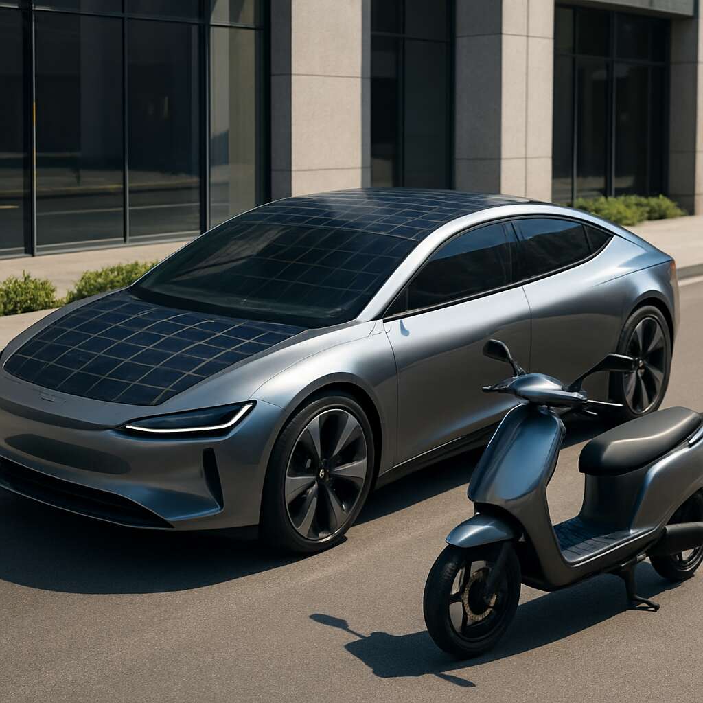 Solar-powered vehicles (concept cars + scooters)