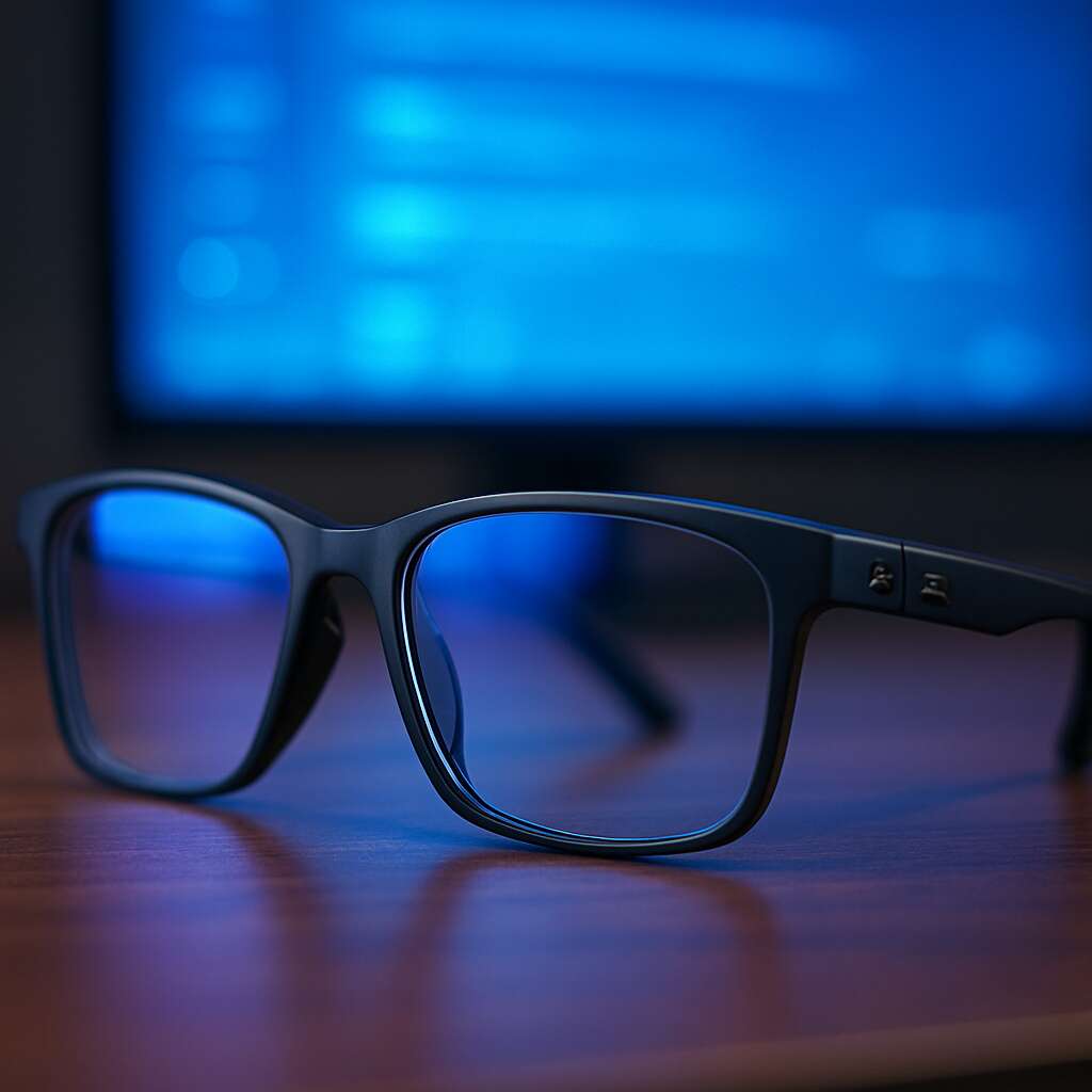Blue-light blocking glasses with embedded tech