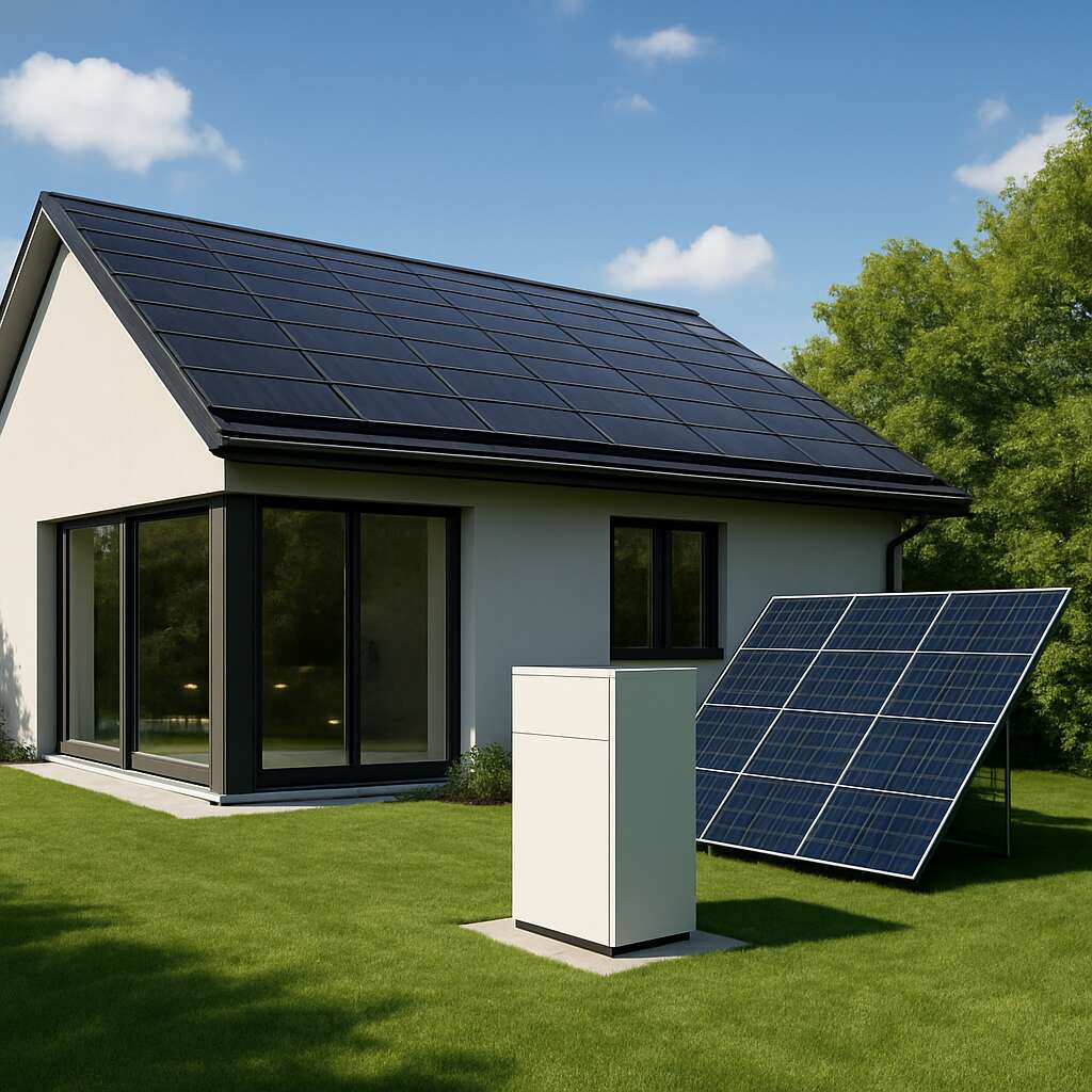 Solar roof tiles & home solar storage batteries